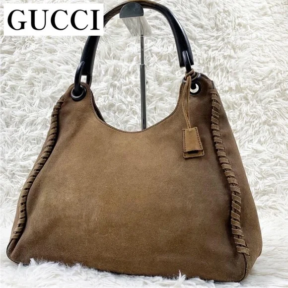 Gucci Tan Suede Hobo Bag - Picture 1 of 11